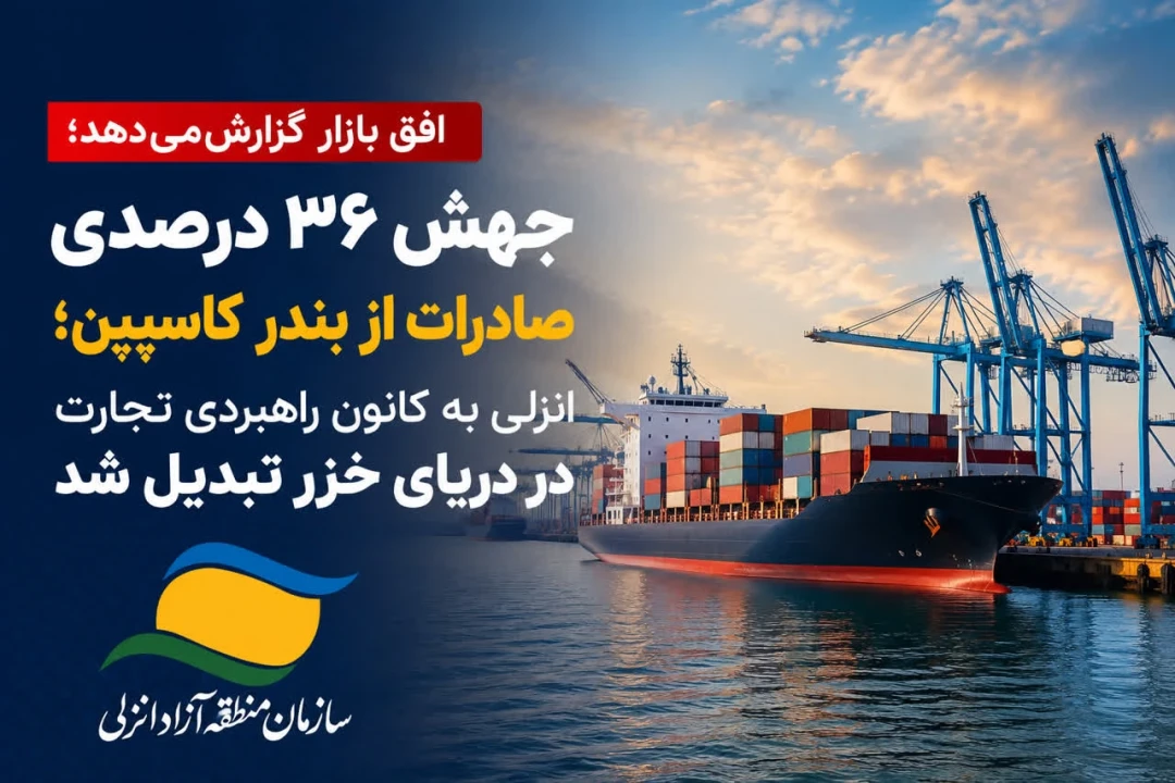 جهش ۳۶ درصدی صادرات از بندر کاسپین؛ انزلی به کانون راهبردی تجارت در دریای خزر تبدیل شد