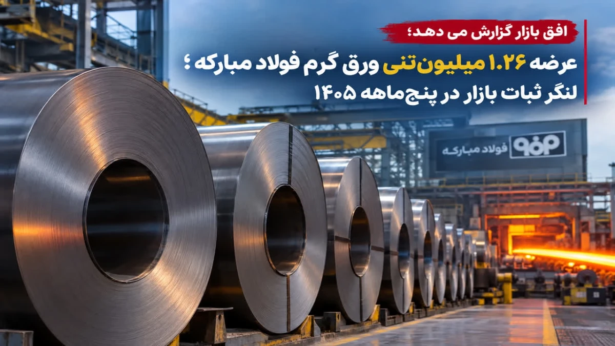عرضه ۱.۲۶ میلیون‌تنی ورق گرم فولاد مبارکه؛ لنگر ثبات بازار در پنج‌ماهه ۱۴۰۵